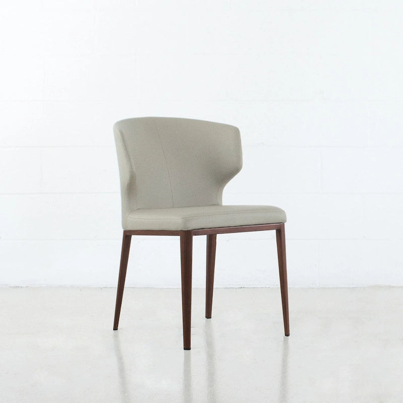 Cabo Mid-century Modern Faux Leather Wingback Dining Chair