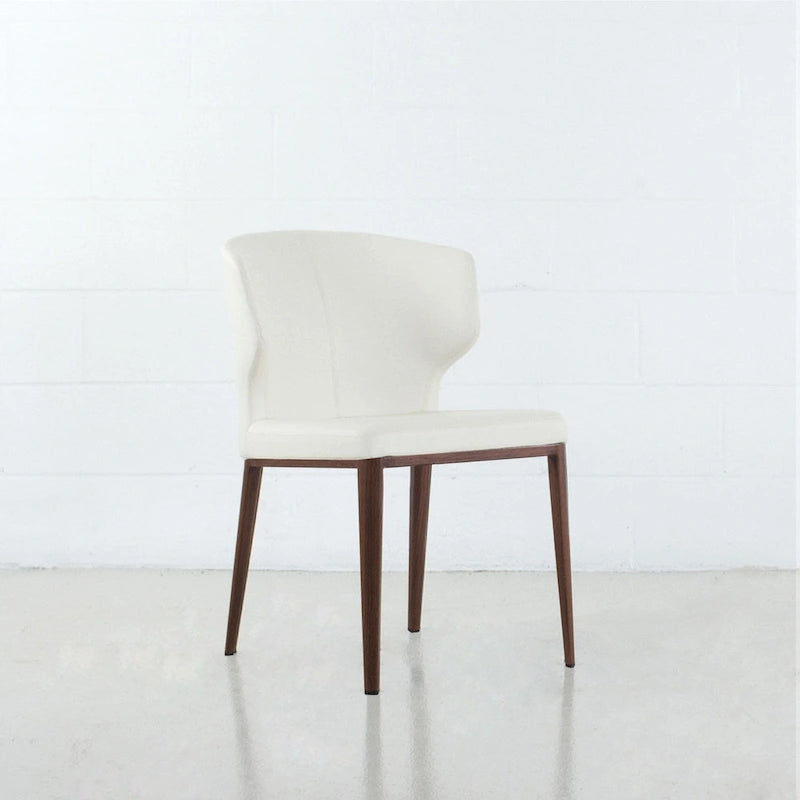 Cabo Mid-century Modern Faux Leather Wingback Dining Chair