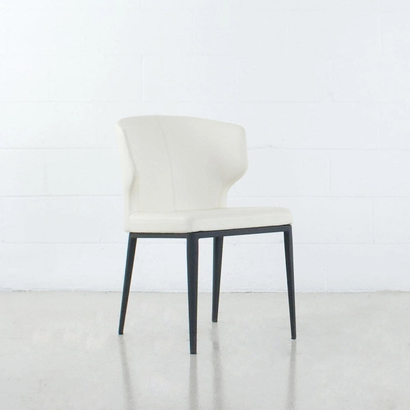 Cabo Mid-century Modern Faux Leather Wingback Dining Chair