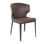 Cabo Mid-century Modern Faux Leather Wingback Dining Chair