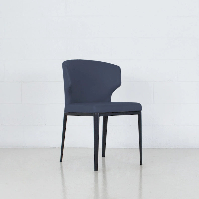 Cabo Mid-century Modern Faux Leather Wingback Dining Chair