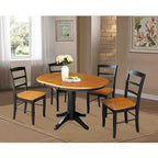 36  Round Extension Dining Table With 4 Madrid Chairs