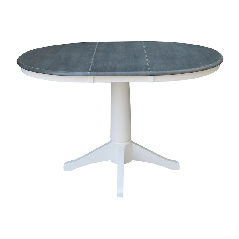 36  Round Extension Dining Table With 4 Madrid Chairs