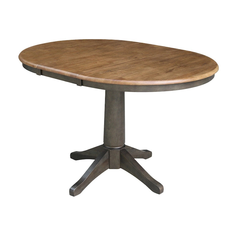36  Round Extension Dining Table With 4 Madrid Chairs