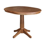 36  Round Extension Dining Table With 4 Madrid Chairs