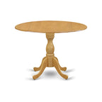 East West Furniture Dinette Set Contains a Round Dining Table with Dropleaf and Dining Room Chairs, (Pieces & Seat Options)