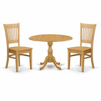 East West Furniture Dinette Set Contains a Round Dining Table with Dropleaf and Dining Room Chairs, (Pieces & Seat Options)