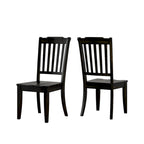 Eleanor Black Extending Oval Wood Table Slat Back 5-piece Dining Set by iNSPIRE Q Classic