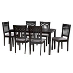 Genesis Modern styled Fabric and Wood Dining Set