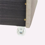 Queen Size Linen Platform Bed with 2 Drawers