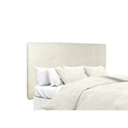 MJL Furniture Ali Button Tufted Atlas Bone Upholstered Headboard