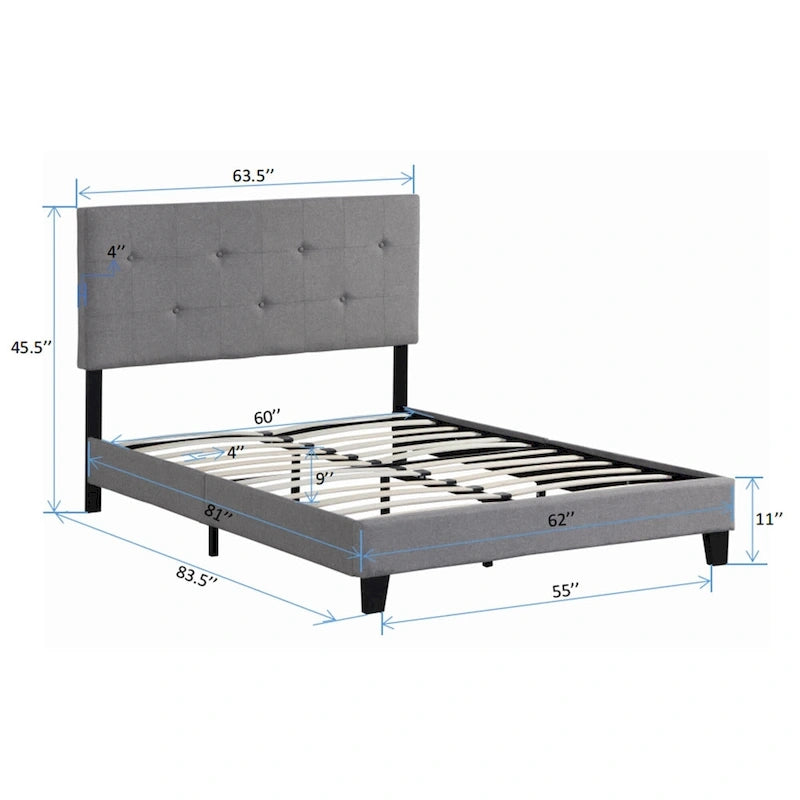Upholstered Platform Bed Frame