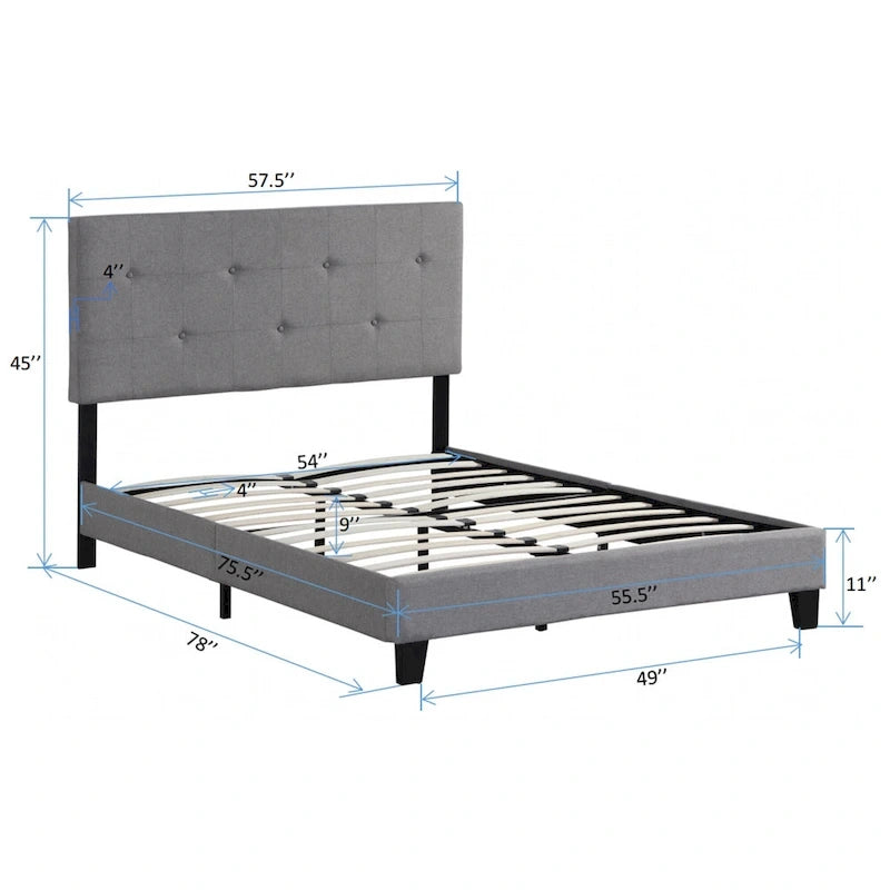 Upholstered Platform Bed Frame