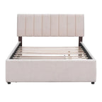 Upholstered Platform Bed with Trundle