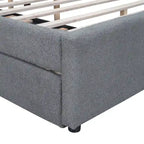 Upholstered Platform Bed with Trundle