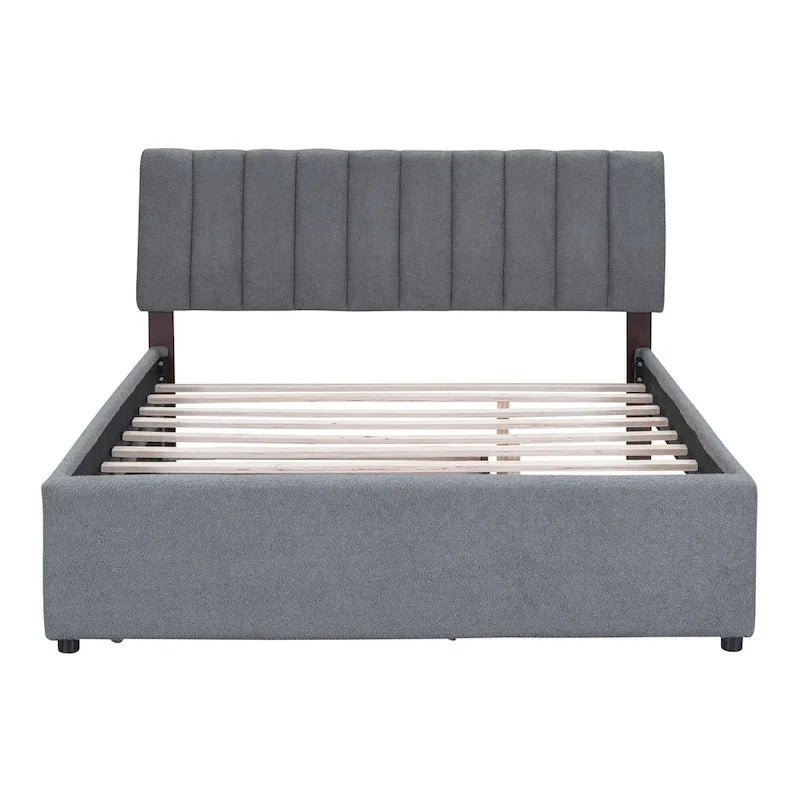 Upholstered Platform Bed with Trundle