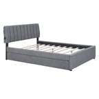 Upholstered Platform Bed with Trundle