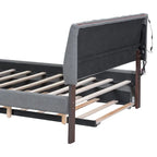 Upholstered Platform Bed with Trundle