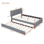 Upholstered Platform Bed with Trundle