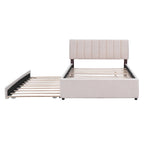 Upholstered Platform Bed with Trundle