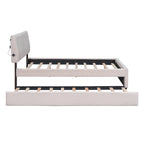 Upholstered Platform Bed with Trundle
