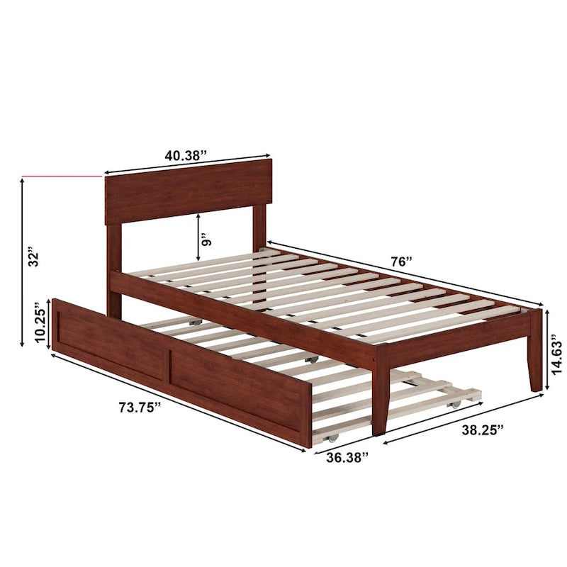 AFI Boston Platform Bed with Trundle