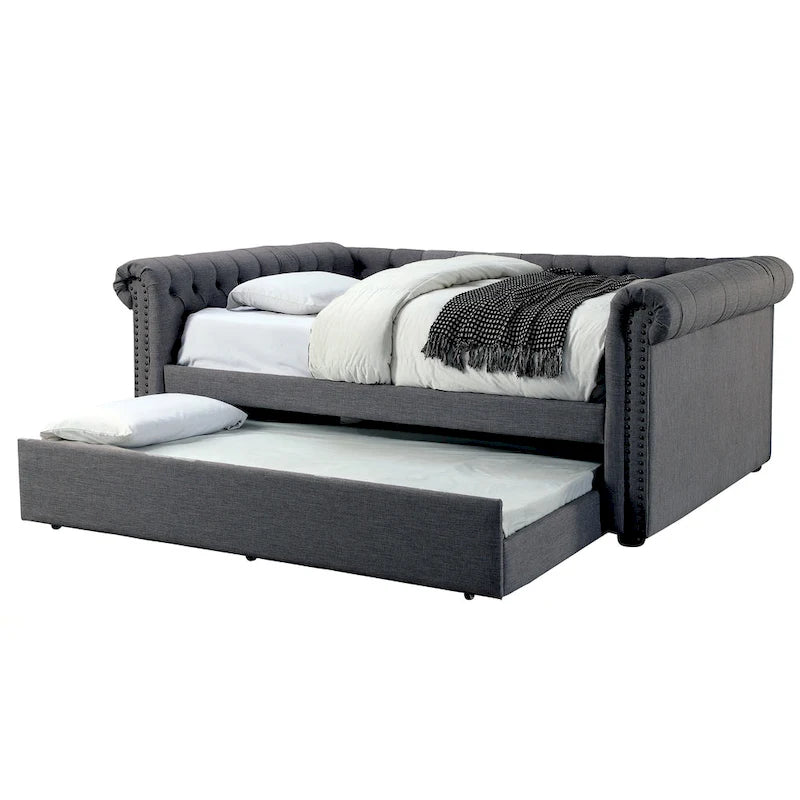 Furniture of America Filt Contemporary Daybed with Twin Trundle Set
