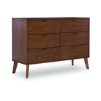 Carter Wooden Mid-Century 6-Drawer Dresser