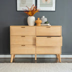 Carter Wooden Mid-Century 6-Drawer Dresser