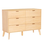 Carter Wooden Mid-Century 6-Drawer Dresser