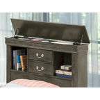 Louis Philippe Twin Storage Platform Bed with 6 Storage Drawers