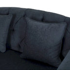 Freas Contemporary Tufted Double Chaise Lounge with Accent Pillows by Christopher Knight Home - 63.00  L x 58.50  W x 34.50  H