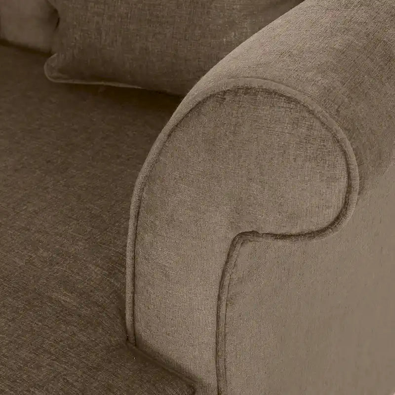 Freas Contemporary Tufted Double Chaise Lounge with Accent Pillows by Christopher Knight Home - 63.00  L x 58.50  W x 34.50  H