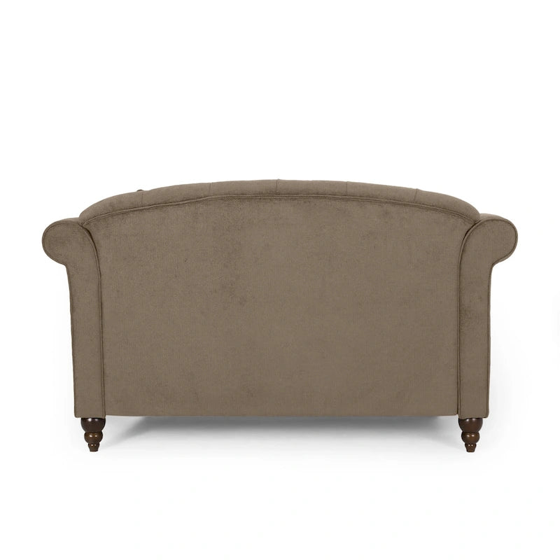 Freas Contemporary Tufted Double Chaise Lounge with Accent Pillows by Christopher Knight Home - 63.00  L x 58.50  W x 34.50  H
