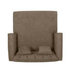 Freas Contemporary Tufted Double Chaise Lounge with Accent Pillows by Christopher Knight Home - 63.00  L x 58.50  W x 34.50  H