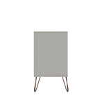 Manhattan Comfort Rockefeller 6-Drawer Double Low Dresser with Metal Legs