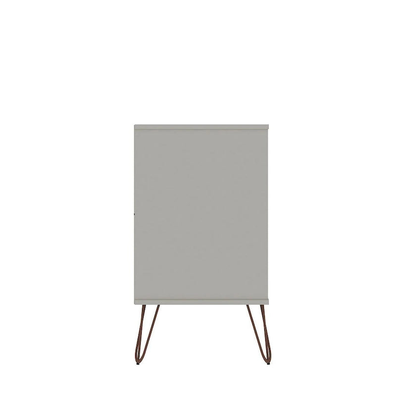 Manhattan Comfort Rockefeller 6-Drawer Double Low Dresser with Metal Legs