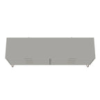 Manhattan Comfort Rockefeller 6-Drawer Double Low Dresser with Metal Legs