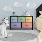 Dresser w/ 5 Drawers Furniture Storage Chest for Home, Bedroom