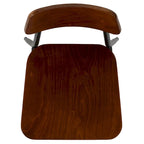 Industrial Barstool with Steel Frame and Rustic Wood Seat