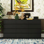 12 Drawer Dresser for Bedroom with Deep Drawers Large Floor Wood Chest