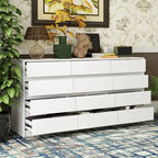 12 Drawer Dresser for Bedroom with Deep Drawers Large Floor Wood Chest