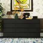 12 Drawer Dresser for Bedroom with Deep Drawers Large Floor Wood Chest