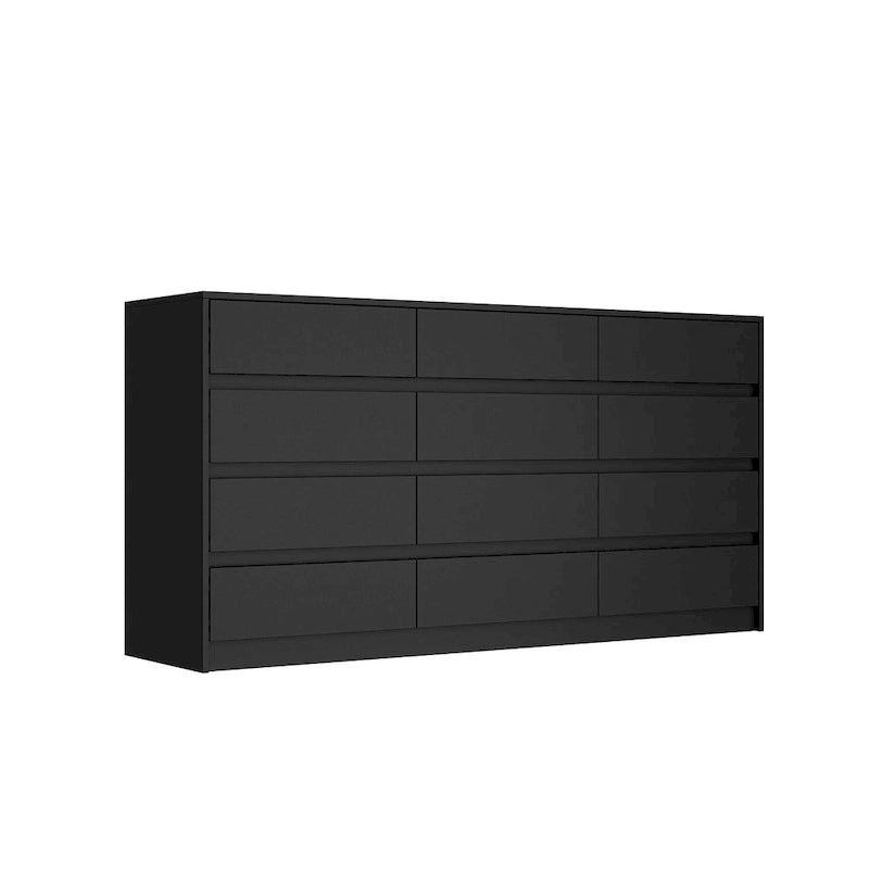 12 Drawer Dresser for Bedroom with Deep Drawers Large Floor Wood Chest