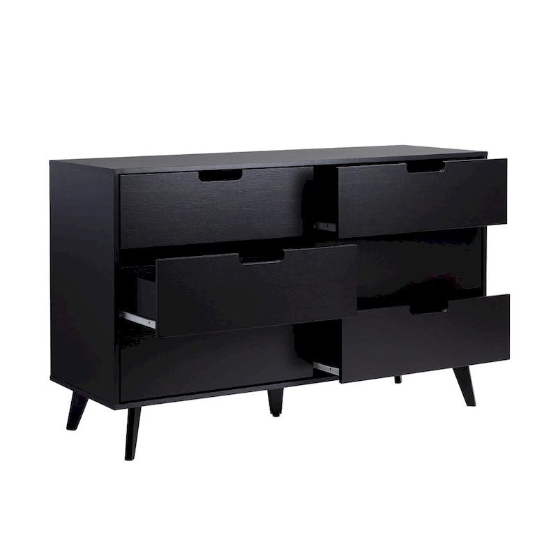 Middlebrook Designs Hans 6 Drawer Dresser with Cut Out Handles