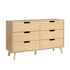 Middlebrook Designs Hans 6 Drawer Dresser with Cut Out Handles
