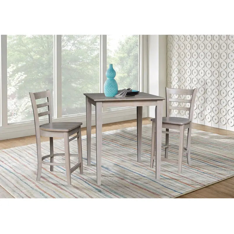 30  x 30  Counter Height Table with 2 Stools - 3 Piece Set
