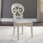 Farmhouse Reimagined Antique White with Chestnut 6 Piece Trestle Table Set