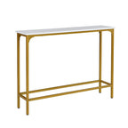 Carolina Living Slim Console Table - White/Gold
