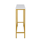 Carolina Living Slim Console Table - White/Gold